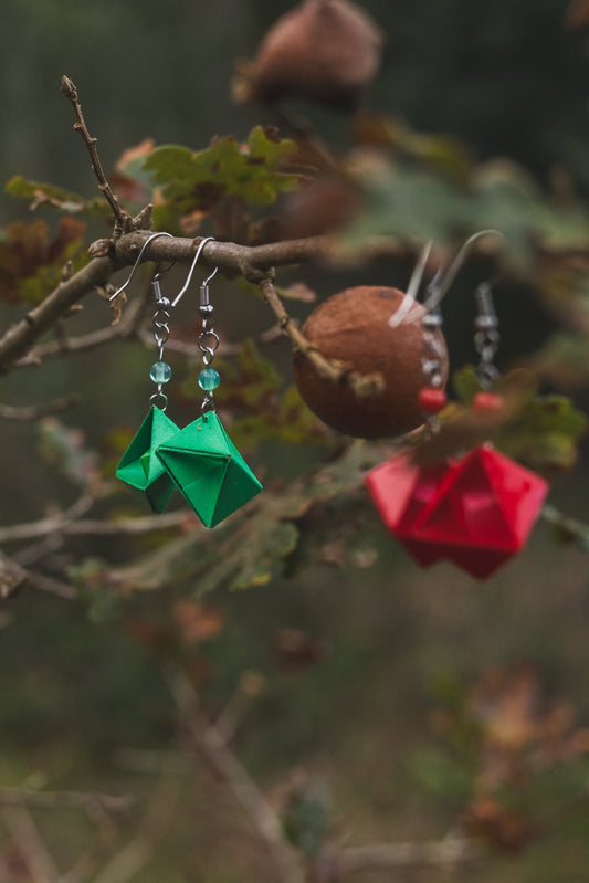 Pyramid Origami Earrings