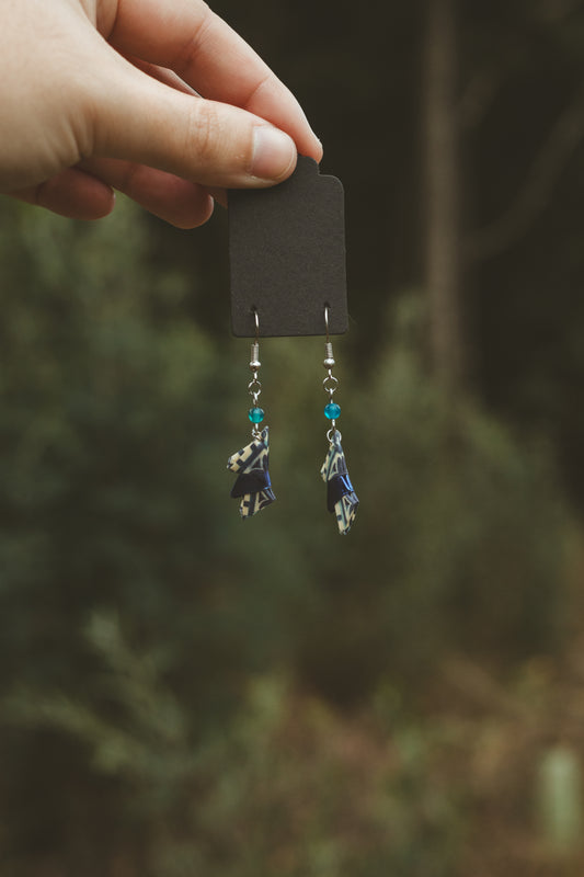 Three Triangles Origami Earrings