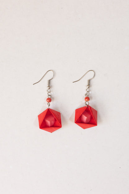 Pyramid Origami Earrings